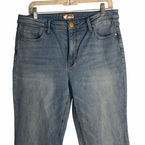 KUT from the Kloth Stella High Rise Fab Ab Flare Jeans Size 12 Light Wash - Picture 2 of 8